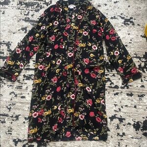 Floral Black Cover Up